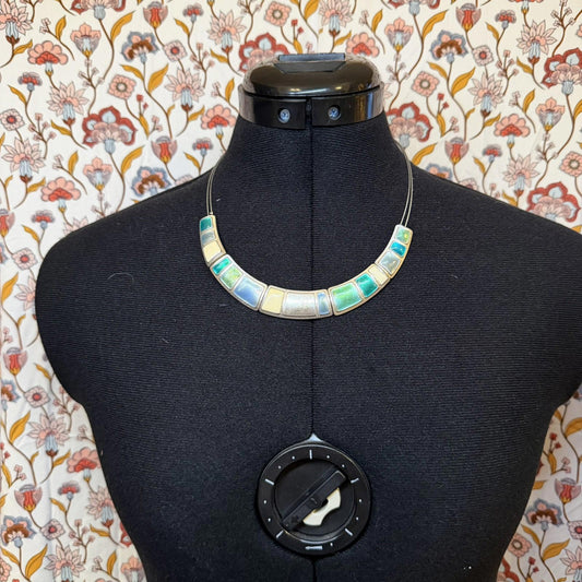 Vintage Costume Jewellery Necklace Metal Chain Design