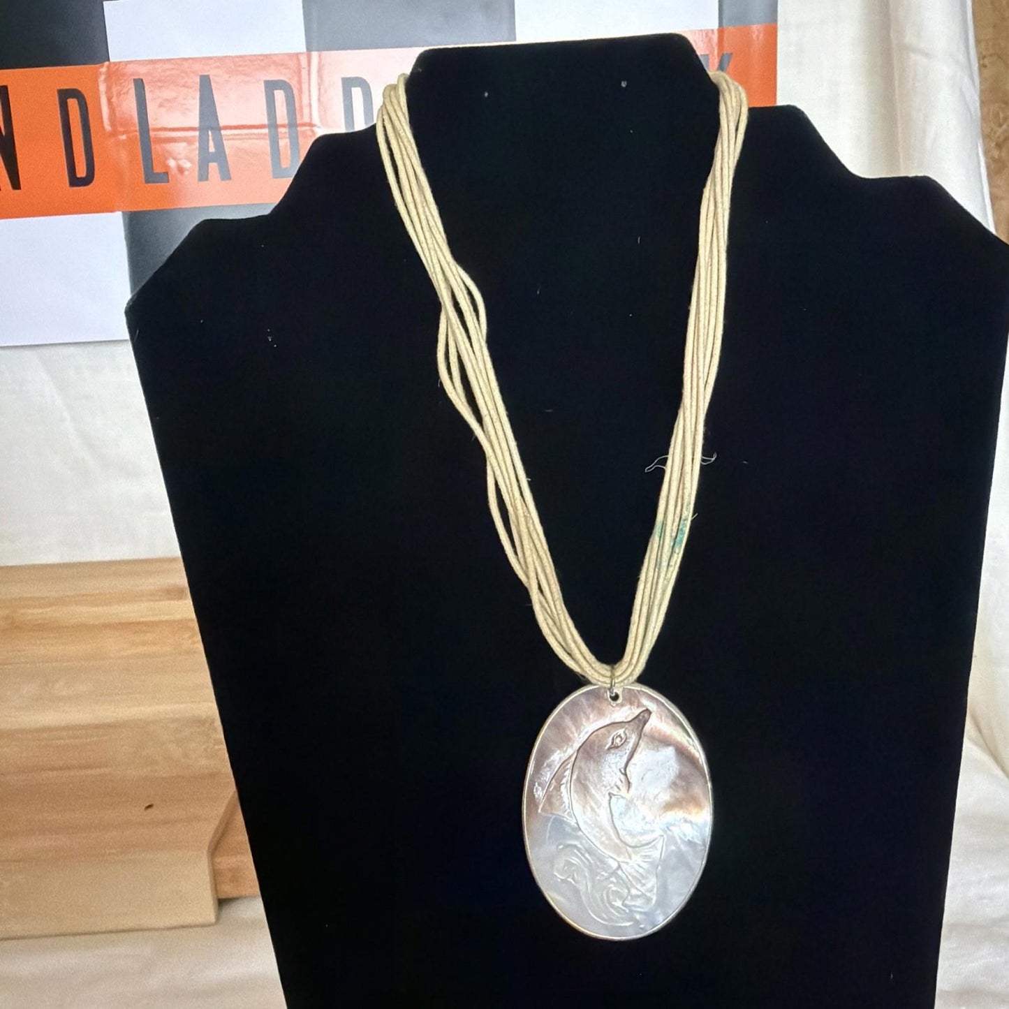 Vintage Pendant Costume Jewellery Necklace Unknown Design