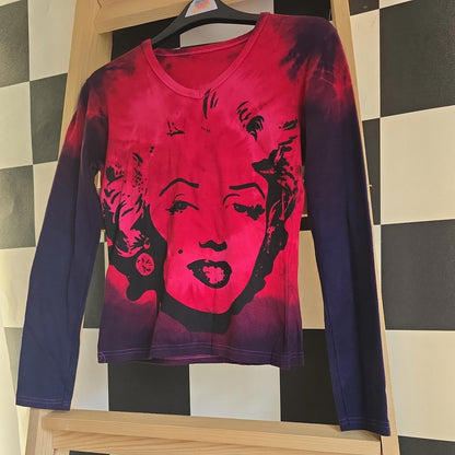 Brand New Deadstock Tie Dye T-Shirt Long Sleeve Size S AMERICAN 100% COTTON