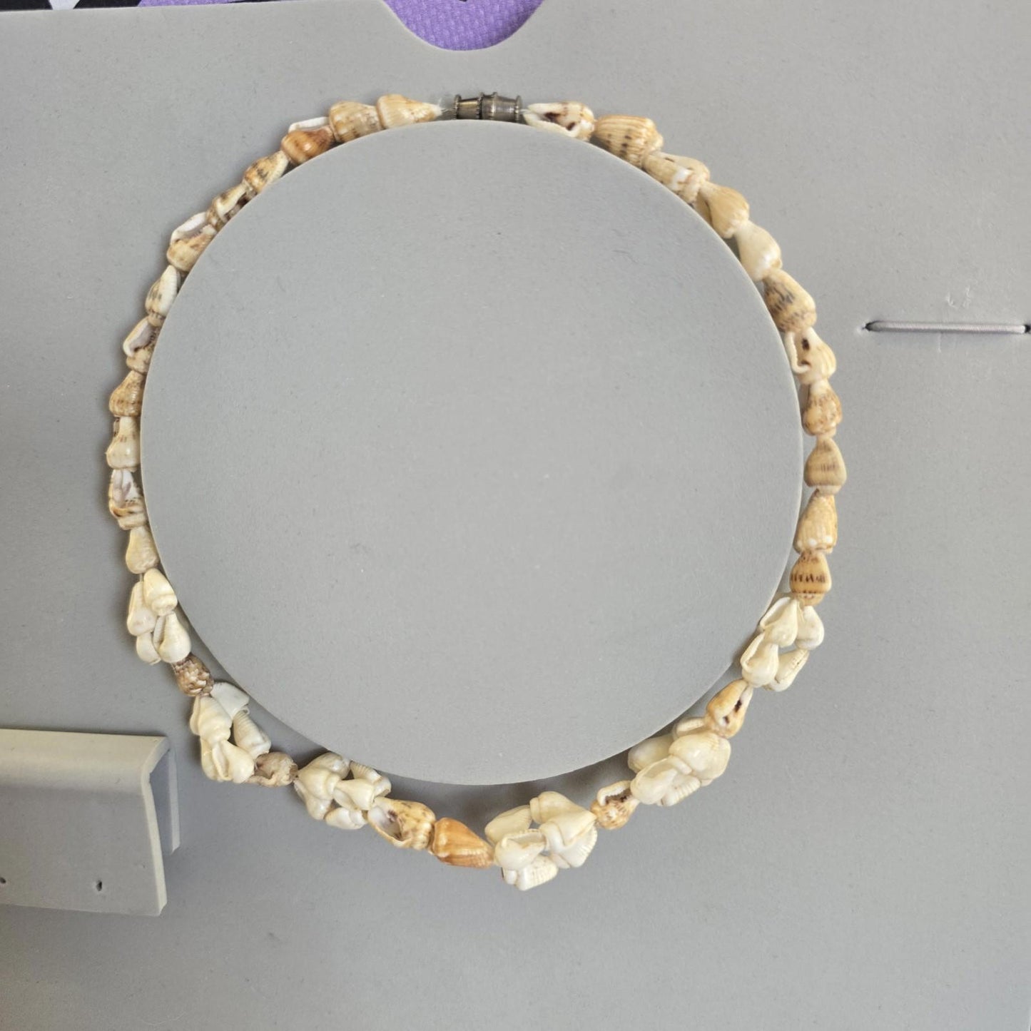 Vintage Mini Sea Shell Choker Necklace Screw Fastning Jewellery Boho Beach Hippy