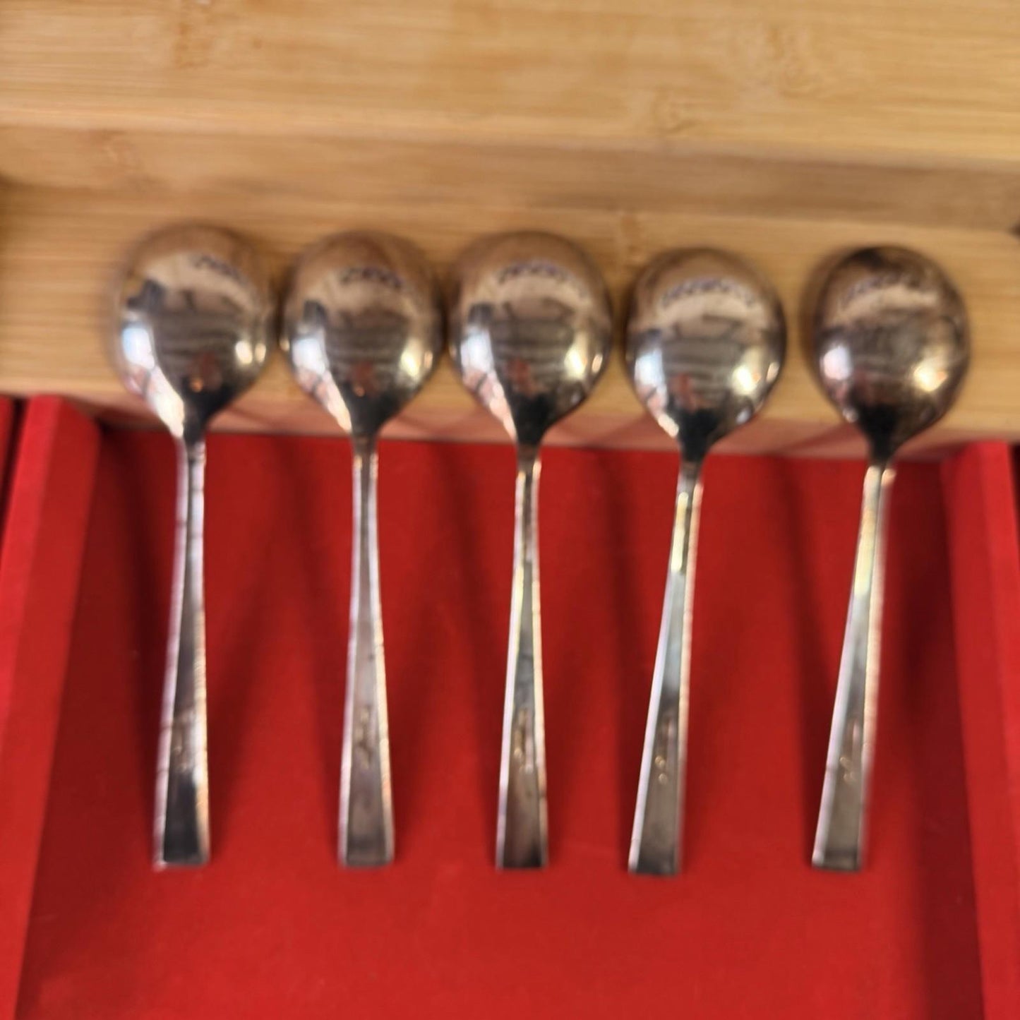 5Silver Plated Soup Spoons Incredibly Detailed Pattern Antique Cutlery Vintage