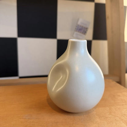 Parlane Pottery Stone Colour Vase Unusual Unique Design