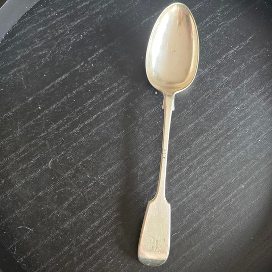 Vintage Silver Flatware Spoon with Engraved Initials