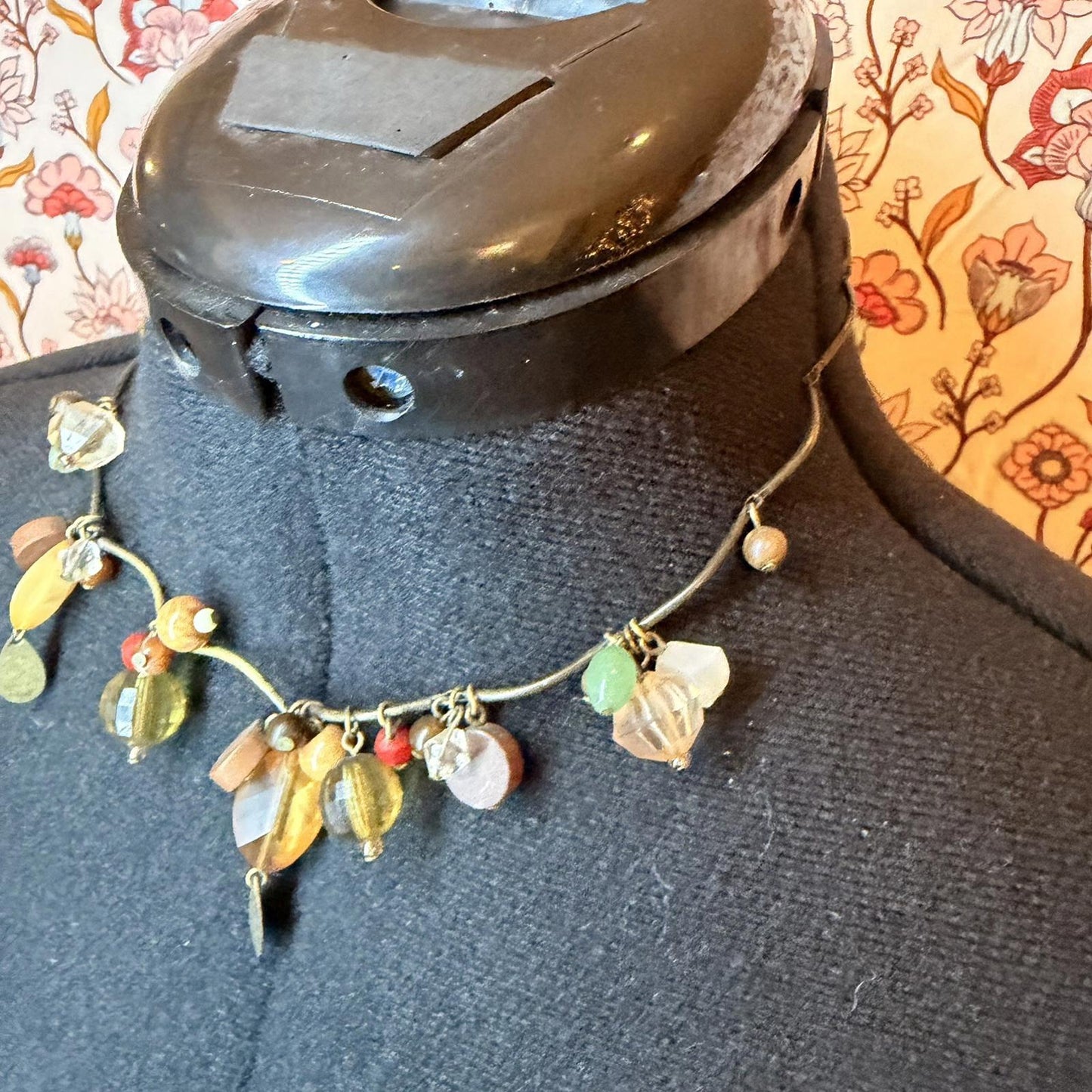 Vintage Costume Jewellery Necklace Metal Chain Design