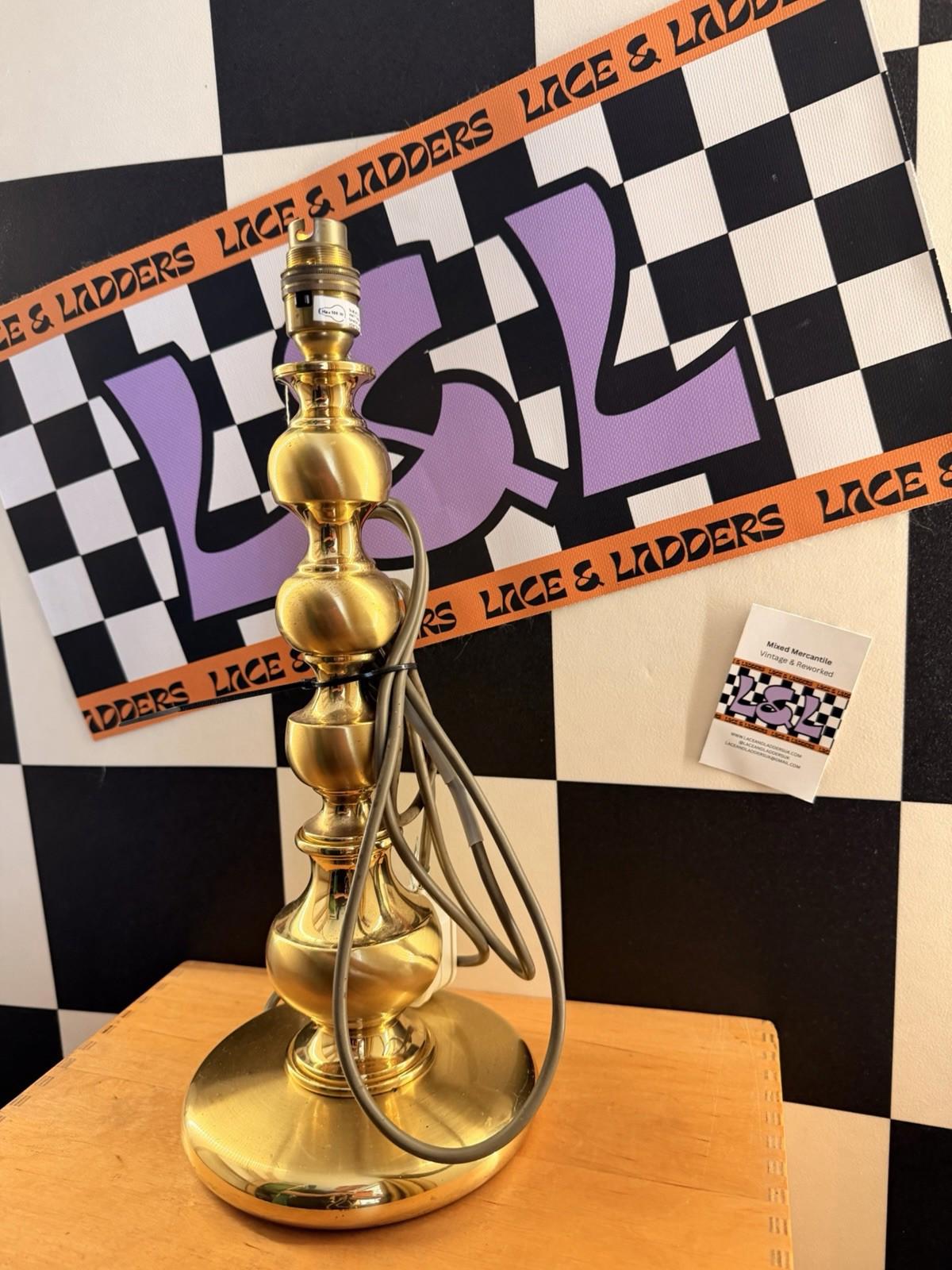 Beautiful Brushed Brass Table Lamp Vintage And Antique Art Deco Mid Century Vic