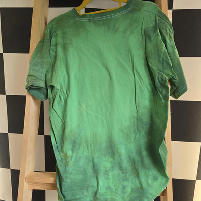 imperfect! Brand New Deadstock Tie Dye size M FRUIT OF THE LOOM T-Shirt Greenman