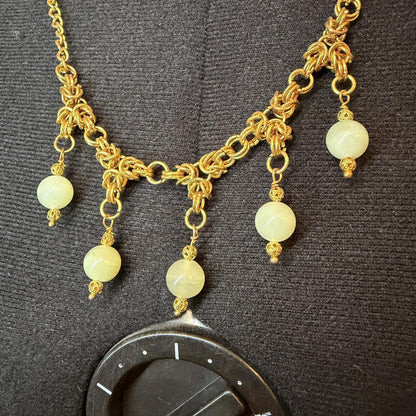 Vintage Costume Jewellery Necklace Metal Chain Design