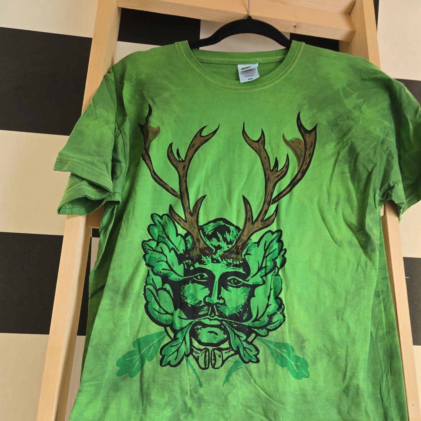 Brand New Deadstock Tie Dye size M FRUIT OF THE LOOM T-Shirt Greenman