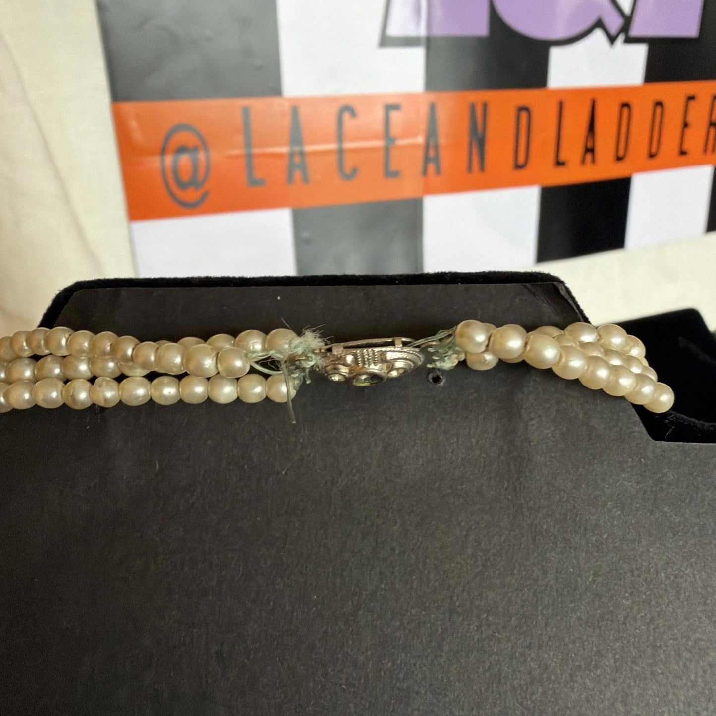 Vintage Costume Jewellery Necklace Unknown Beaded Design