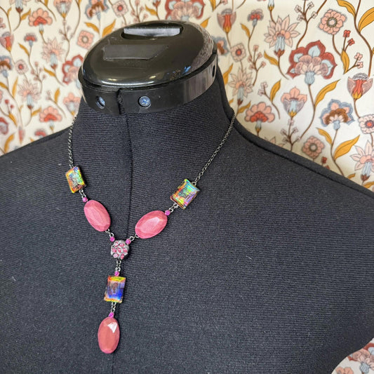 Vintage Costume Jewellery Necklace Metal Chain Design