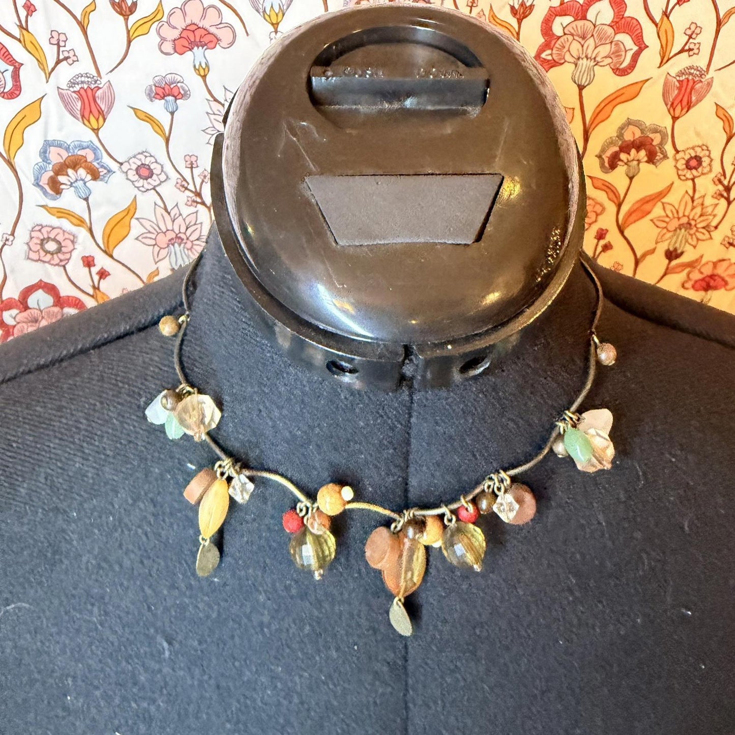 Vintage Costume Jewellery Necklace Metal Chain Design