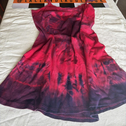Brand New Tie Dye DEADSTOCK Cotton Vest Dress Size L Stretchy