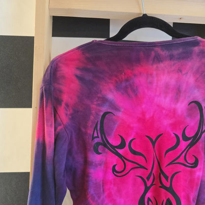 Brand New Deadstock Tie Dye T-Shirt Long Sleeve Size L AMERICAN 100% COTTON