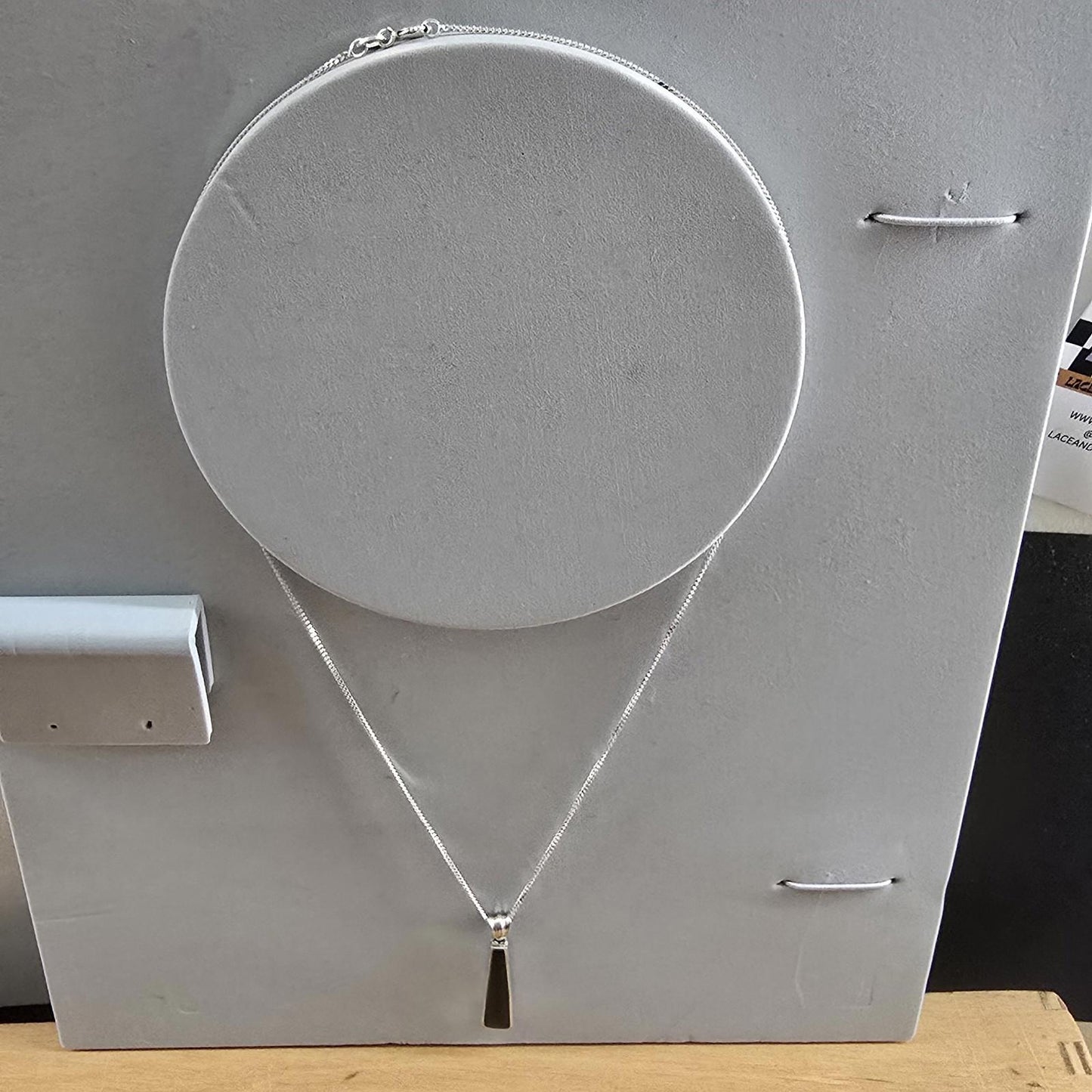 Vintage Silver Moonstone Pendant Necklace 925