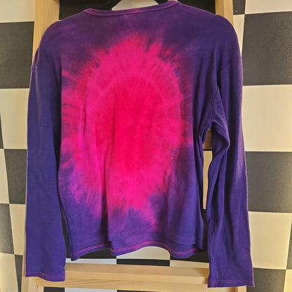 Brand New Deadstock Tie Dye T-Shirt Long Sleeve Size L AMERICAN 100% COTTON