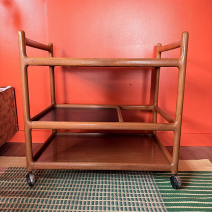 Vintage Danish trolley/ bar cart, mid century Johannes Andersen mcm unique piece