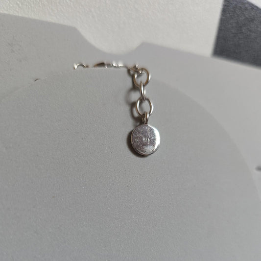 Sterling Silver 925 Vintage Necklace with Cubic Zirconia Pendants