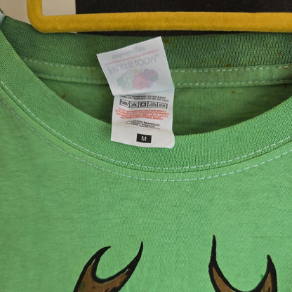 imperfect! Brand New Deadstock Tie Dye size M FRUIT OF THE LOOM T-Shirt Greenman