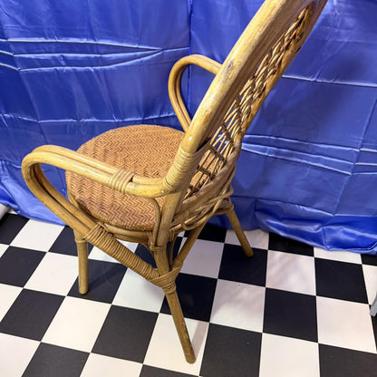 Vintage Retro Mid Century Bamboo Cane Chair 1970s VGC