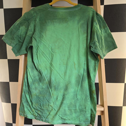 imperfect! Brand New Deadstock Tie Dye size M FRUIT OF THE LOOM T-Shirt Greenman