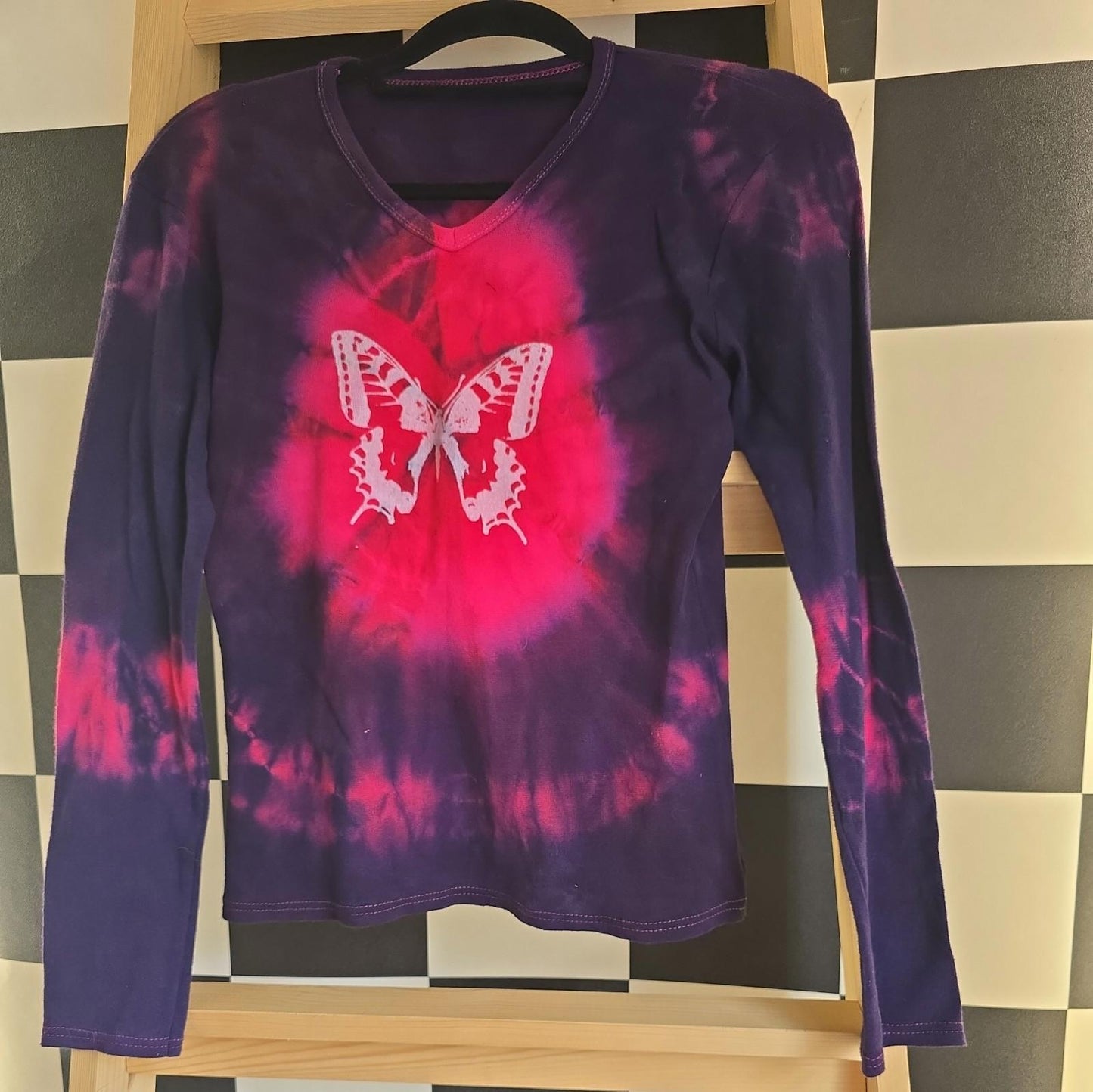 imperfect Brand New Deadstock  Longsleeve Tshirt Tie Dye COTTON AMERICAN SIZE M