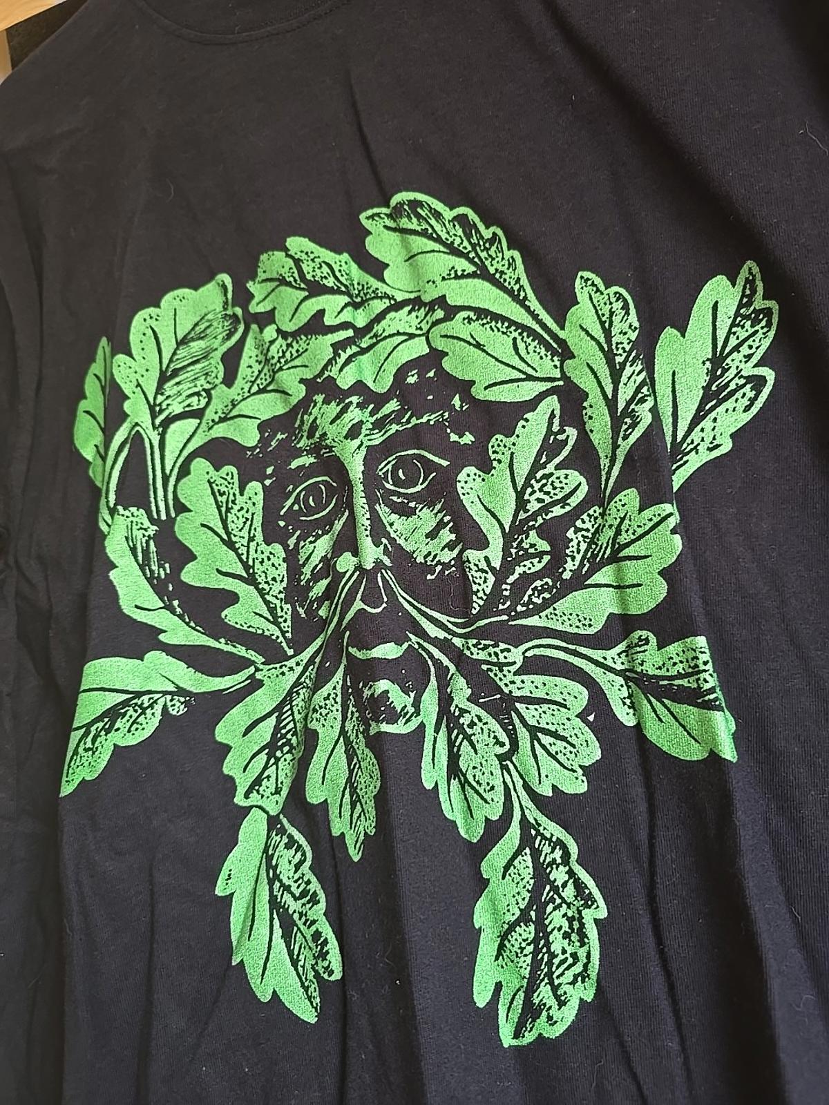 Brand New Deadstock Tie-dye Long T-shirt Fruit Of The Loom Greenman Screen Print