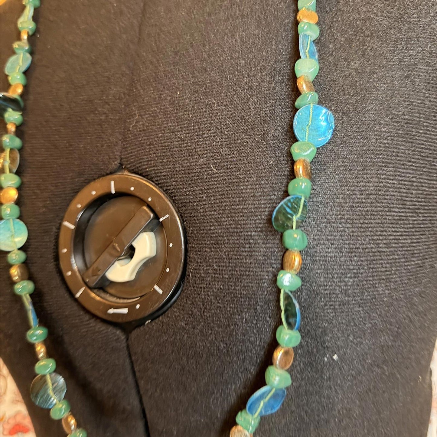 Vintage Costume Jewellery Necklace Unknown Beaded Design