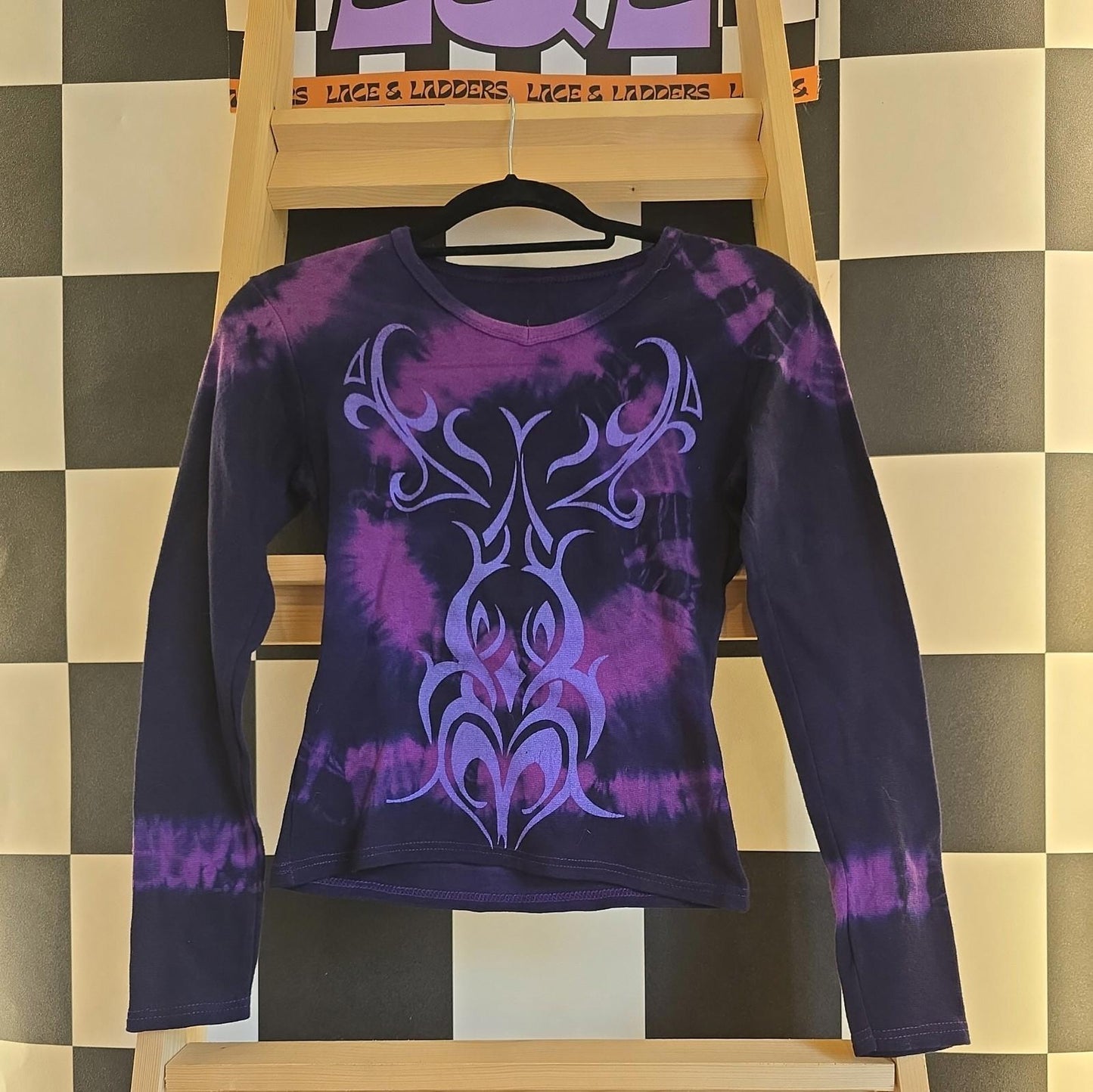 Brand New Deadstock Tie Dye T-Shirt Long Sleeve Size S AMERICAN 100% COTTON