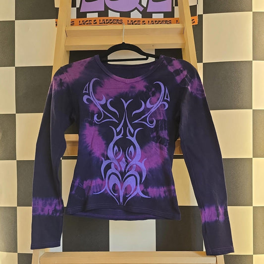 Brand New Deadstock Tie Dye T-Shirt Long Sleeve Size S AMERICAN 100% COTTON