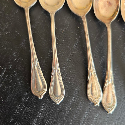 Set of 5 Vintage Silver PLATED Flatware Spoons EPNS