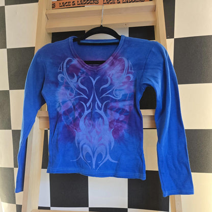 Brand New Deadstock Tie Dye T-Shirt Long Sleeve Size S AMERICAN 100% COTTON