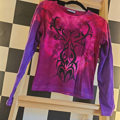 Brand New Deadstock Tie Dye T-Shirt Long Sleeve Size M/L AMERICAN 100% COTTON