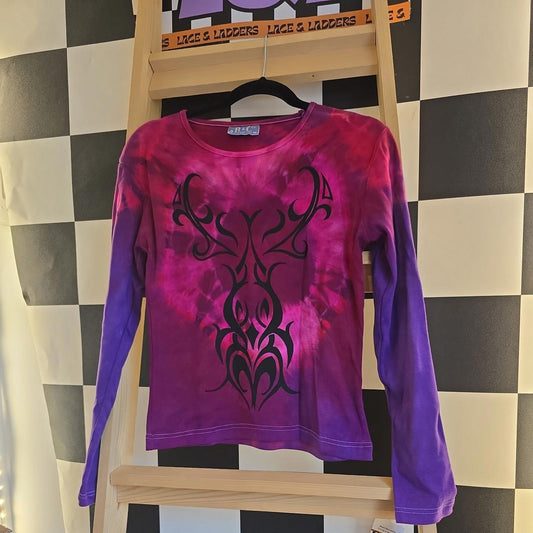 Brand New Deadstock Tie Dye T-Shirt Long Sleeve Size M/L AMERICAN 100% COTTON