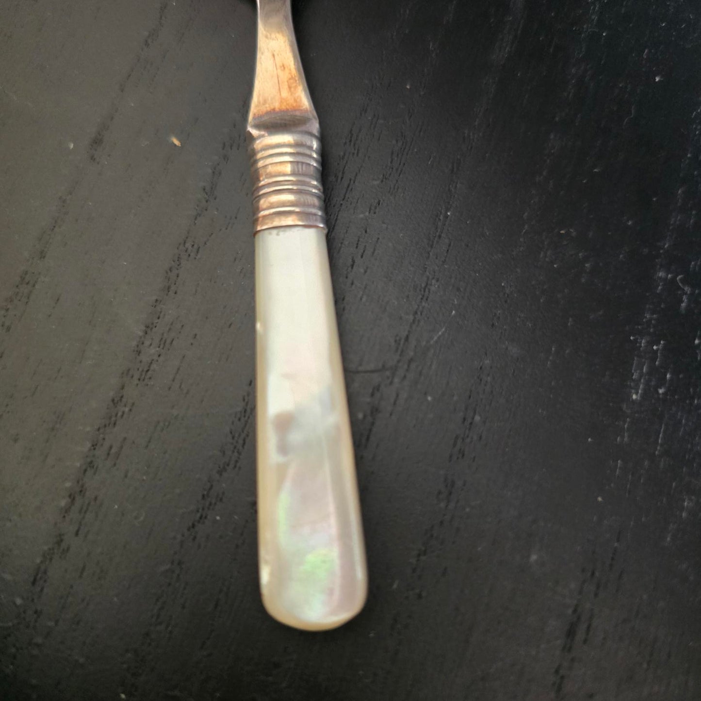 Vintage Mother of Pearl Handle Serving Utensils Set - 3 Pieces epsn silver plated