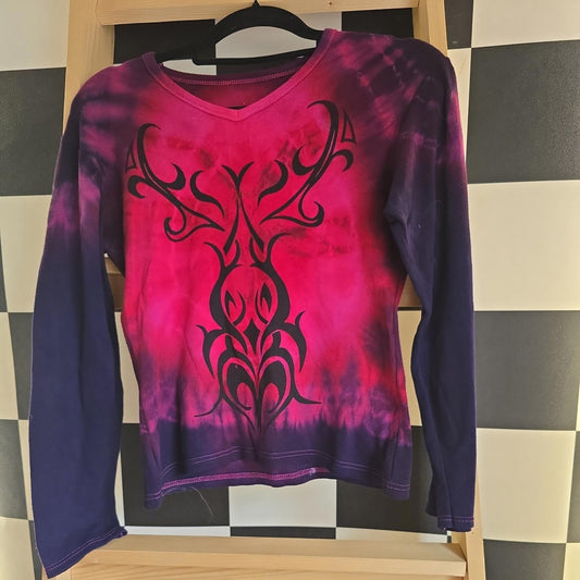 imperfect Brand New Deadstock  Longsleeve Tshirt Tie Dye COTTON AMERICAN SIZE M