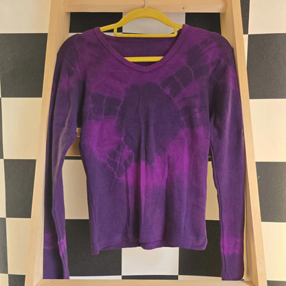 Brand New Deadstock Tie Dye T-Shirt Long Sleeve Size S/M AMERICAN 100% COTTON