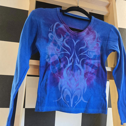 Brand New Deadstock Tie Dye T-Shirt Long Sleeve Size S AMERICAN 100% COTTON