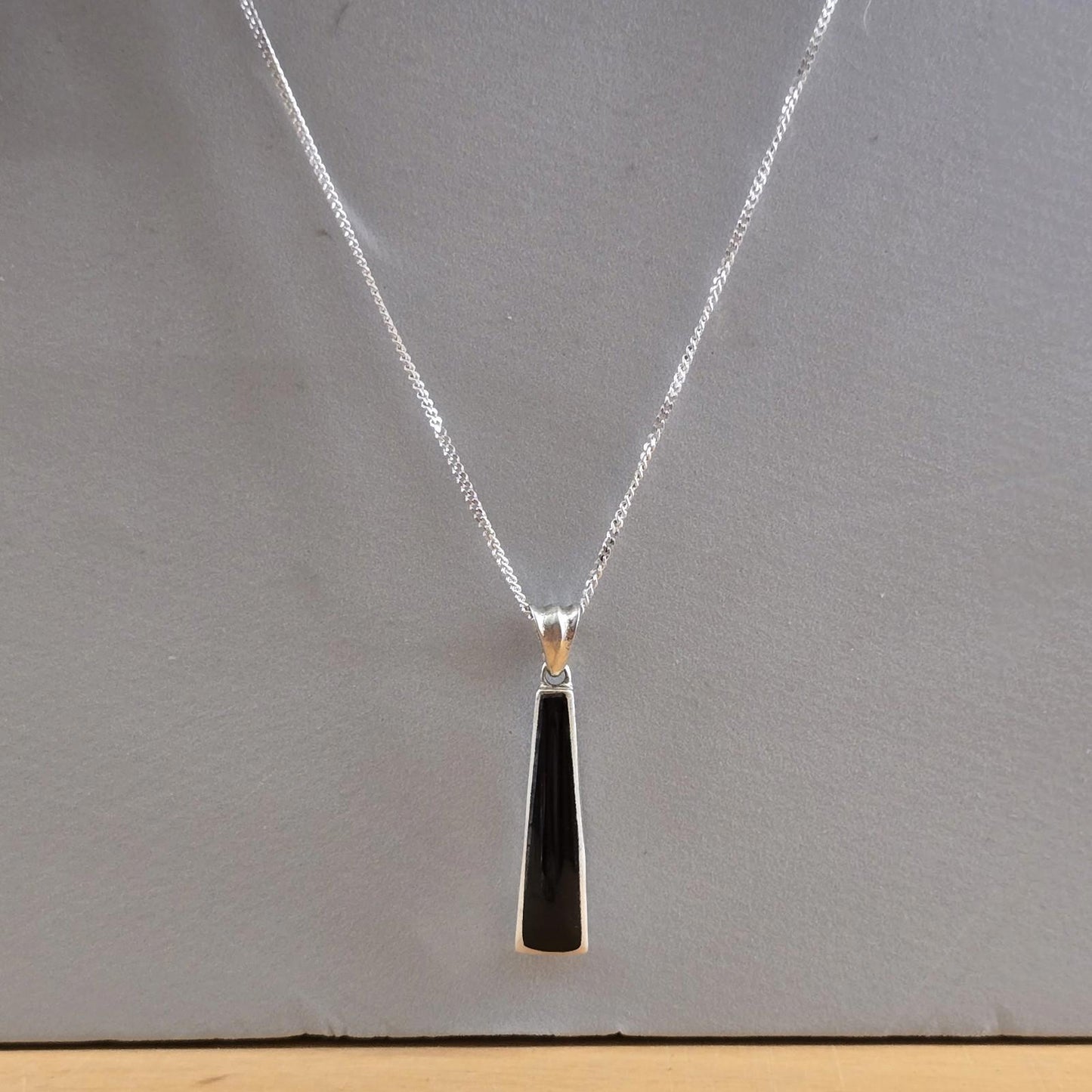 Vintage Silver Moonstone Pendant Necklace 925