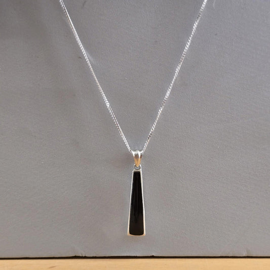 Vintage Silver Moonstone Pendant Necklace 925