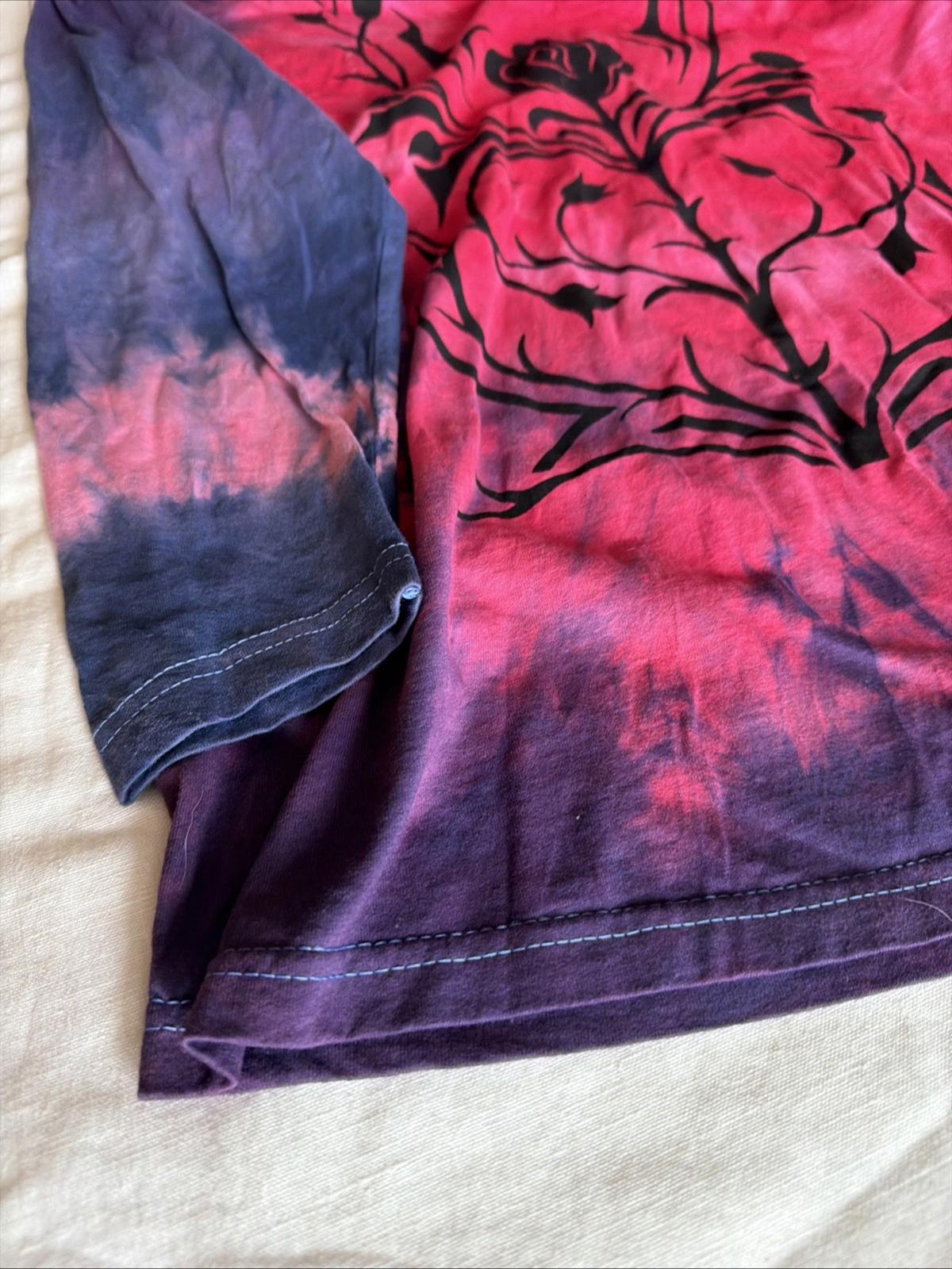 Large Fruit Of loom tie dye Long Sleeve Deadstock unisex pink and purple new