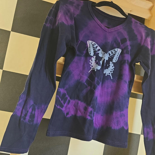 Brand New Deadstock Tie Dye T-Shirt Long Sleeve Size S AMERICAN 100% COTTON