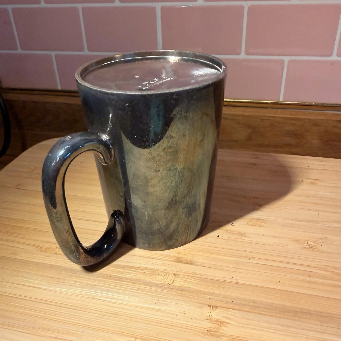Antique Plated 1/2 Half Pint Mug Stamped BRITANOID London