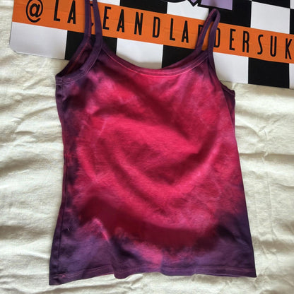 Brand New Tie Dye DEADSTOCK Vest Size medium COTTON pink And Tribal
