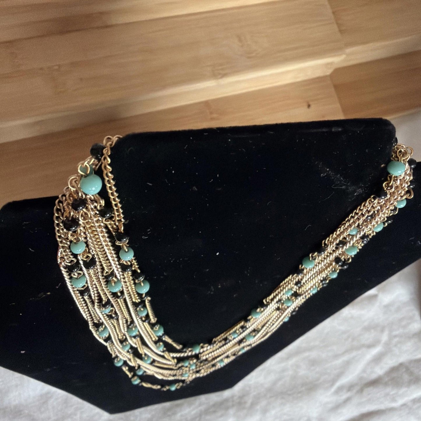 Vintage Costume Jewellery Necklace Metal Chain Design