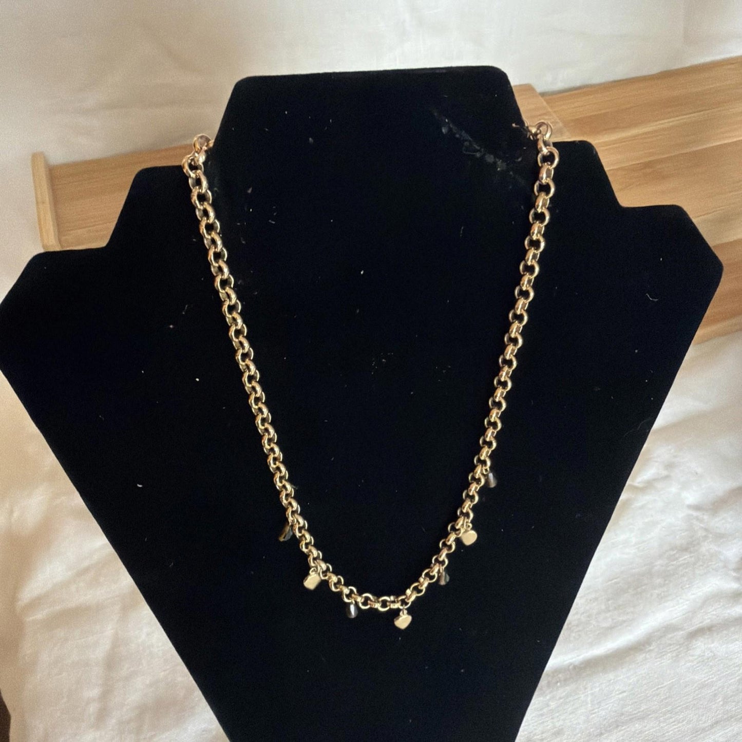 Vintage Costume Jewellery Necklace Metal Chain Design