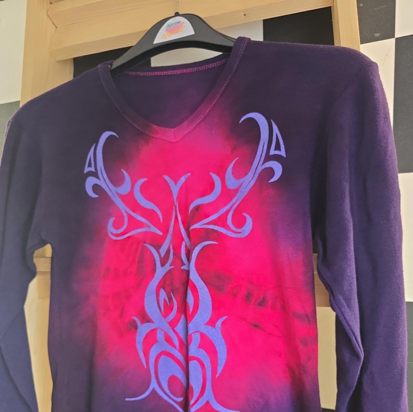 imperfect Brand New Deadstock  Longsleeve Tshirt Tie Dye COTTON AMERICAN SIZE M