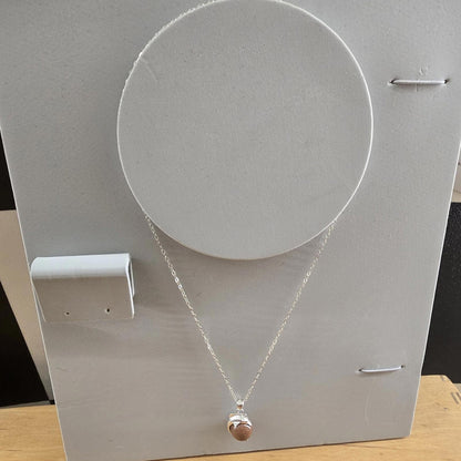 Sterling Silver Goldstone Oval Pendant with Sterling silver dolphin vintage