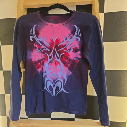 Brand New Deadstock Tie Dye T-Shirt Long Sleeve Size S/M AMERICAN 100% COTTON