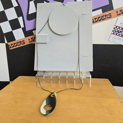 Vintage Statement Necklace With Chain Lightweight Large Pendant