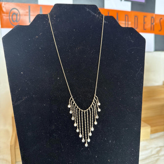 Vintage Costume Jewellery Necklace Metal Chain Design